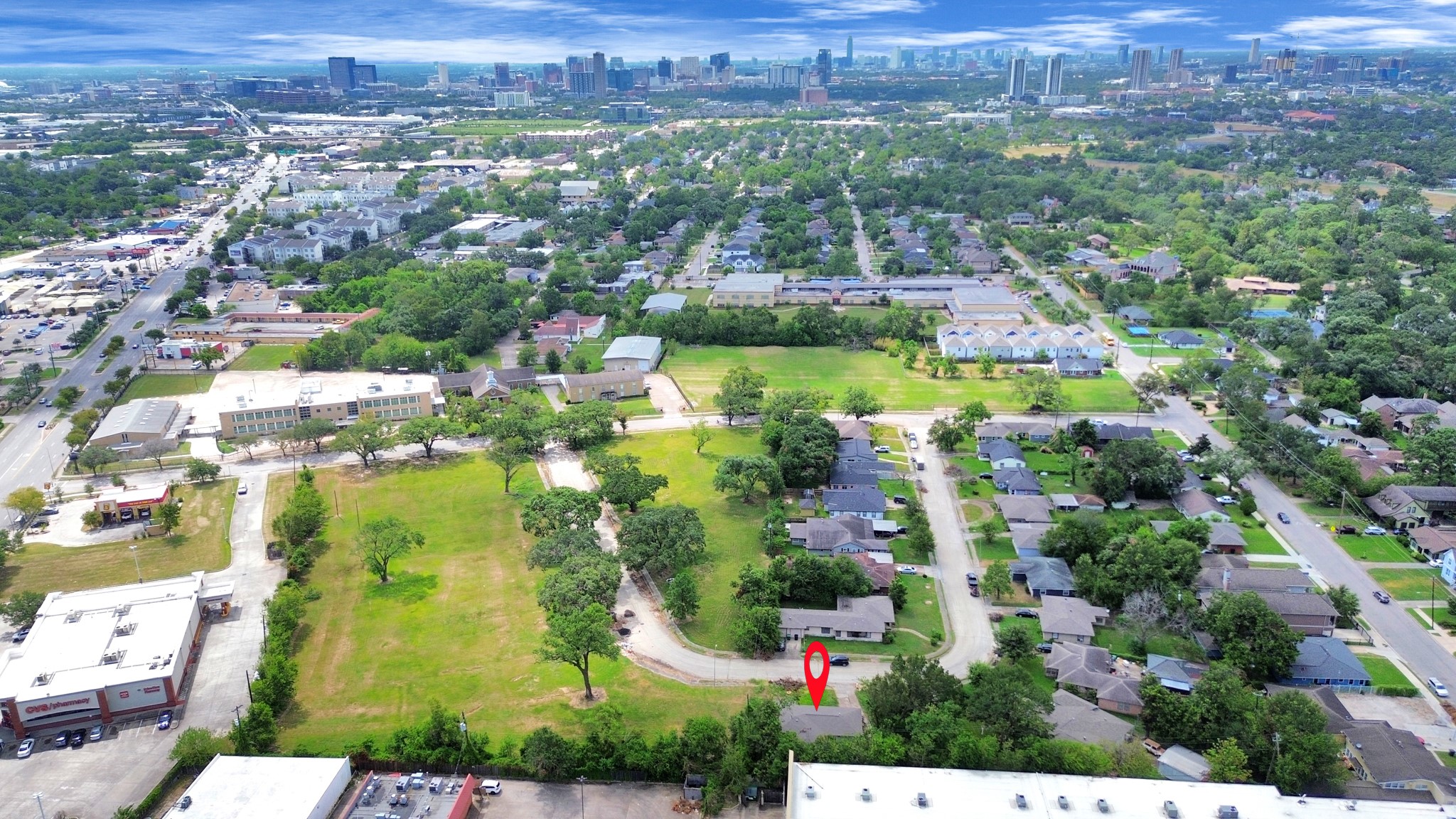 3743 Odin Court Houston, TX 77021 - Photo 35 of 36 The ultimate investment visualization. This distant aerial perspective pins the property within the larger landscape, highlighting its unmatched, rapid connectivity to the Medical Center, Downtown, and Houston's primary employment centers.