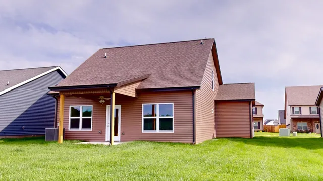 a house view with a garden space