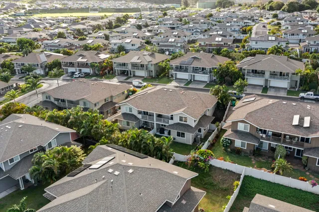 an aerial view of multiple house