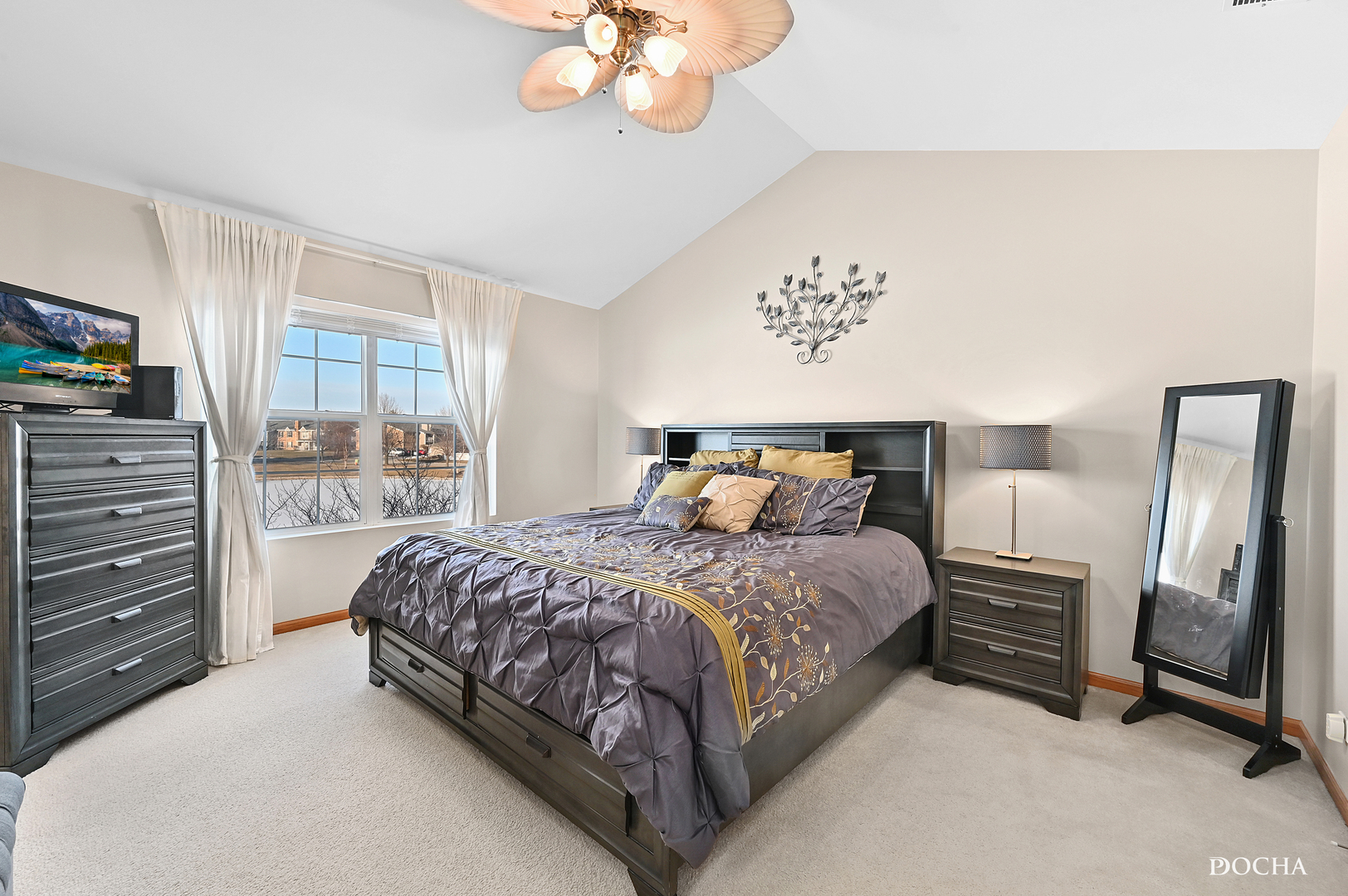 1809 Golden Gate Lane Naperville, IL 60563 - Photo 14 of 25 a bedroom with a bed and a television