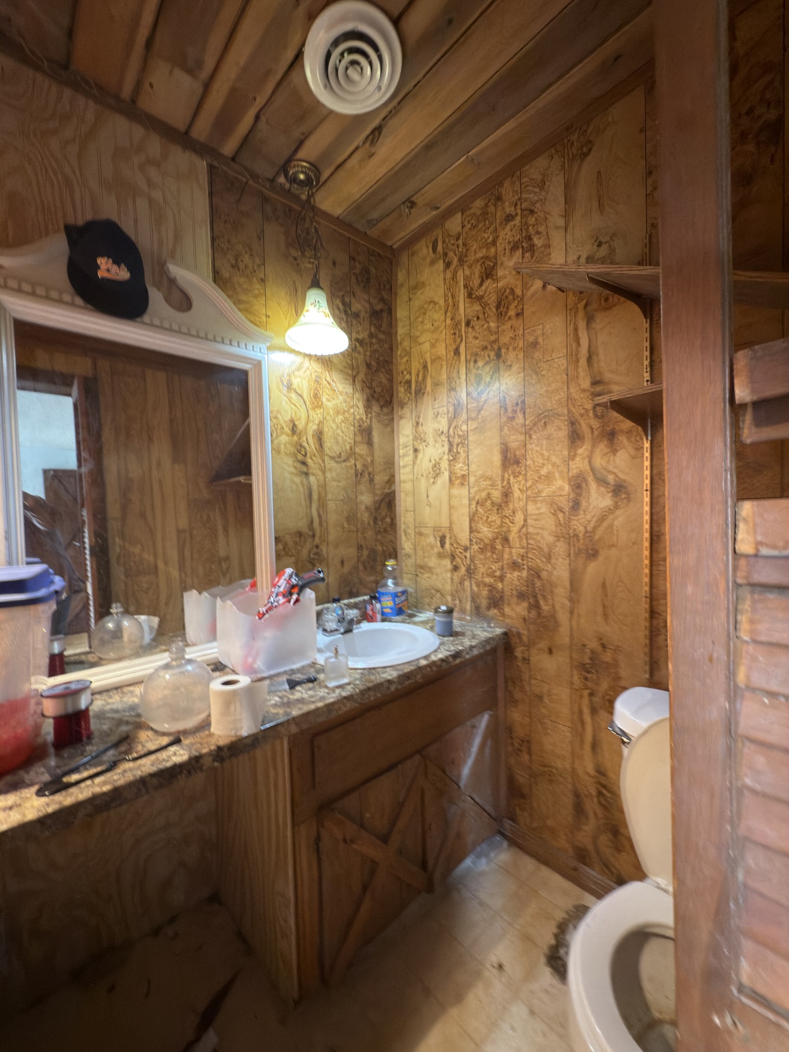 496 Rockhouse Road Hohenwald, TN 38462 - Photo 15 of 36 a bathroom with a sink a toilet and shower