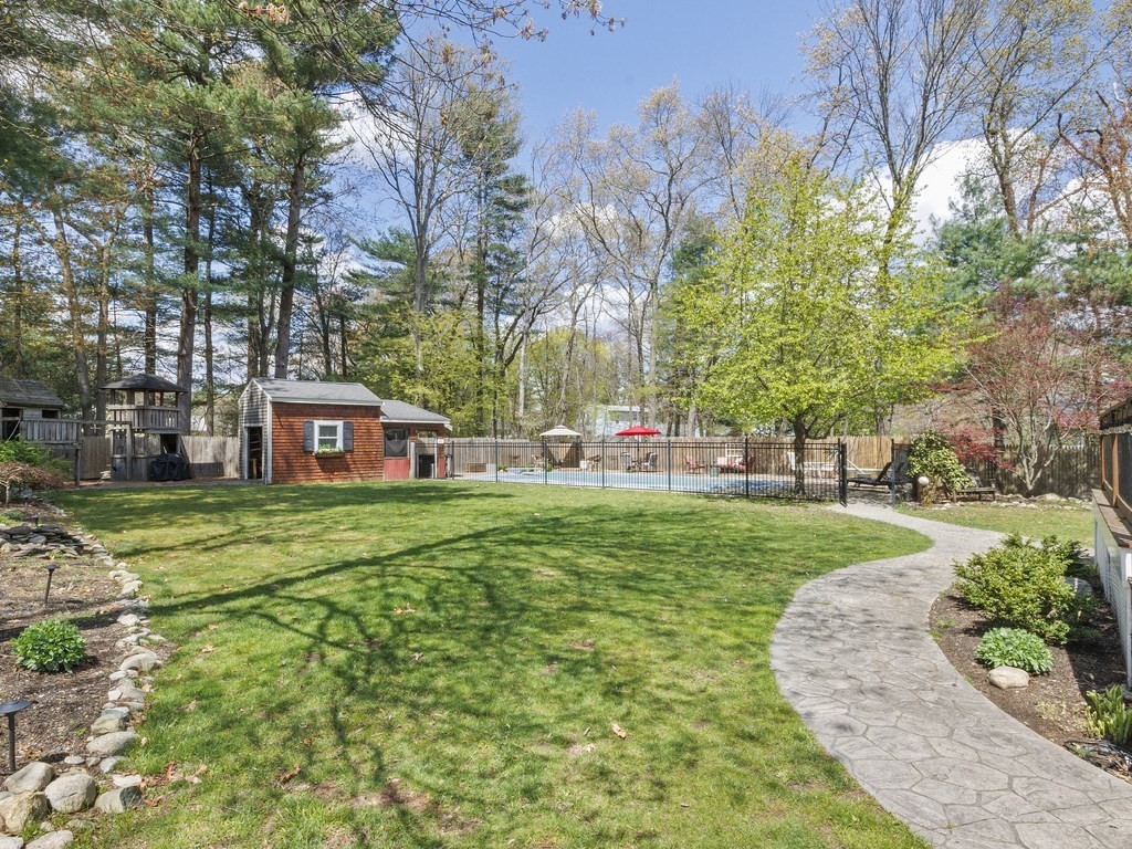 435 Old Post Road Walpole, MA 02081 - Photo 30 of 36 a view of a house with a yard