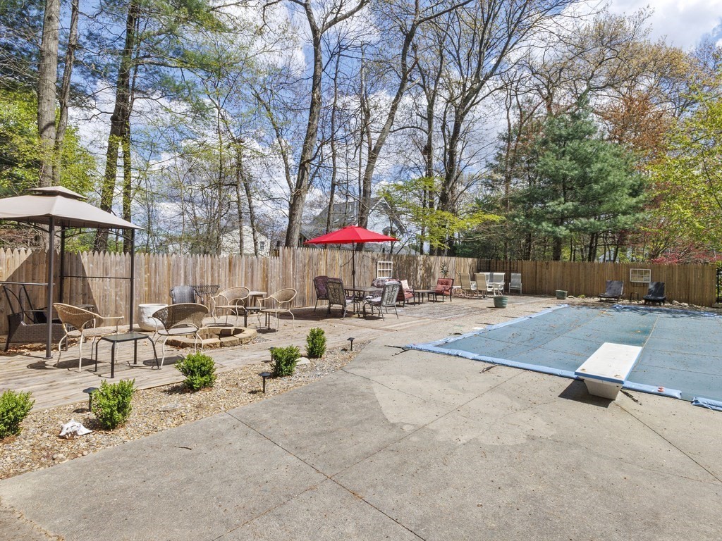 435 Old Post Road Walpole, MA 02081 - Photo 32 of 36 a view of swimming pool with sitting area and furniture