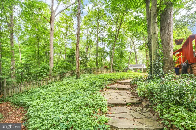 a outdoor view with a seating space