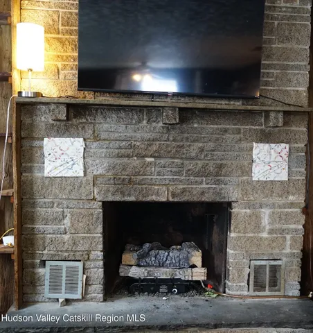 a room with fireplace