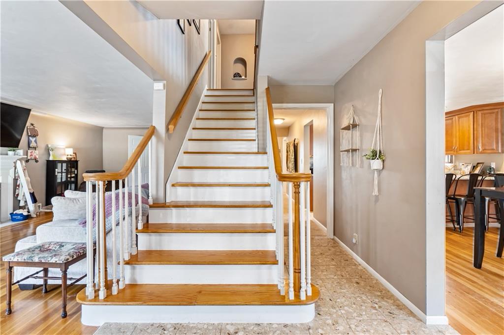 414 Hancock Avenue Vandergrift, PA 15690 - Photo 11 of 25 a view of entryway and hall with wooden floor