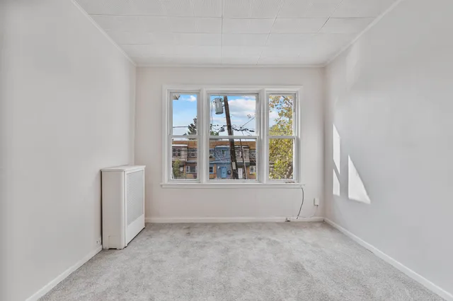 an empty room with a window