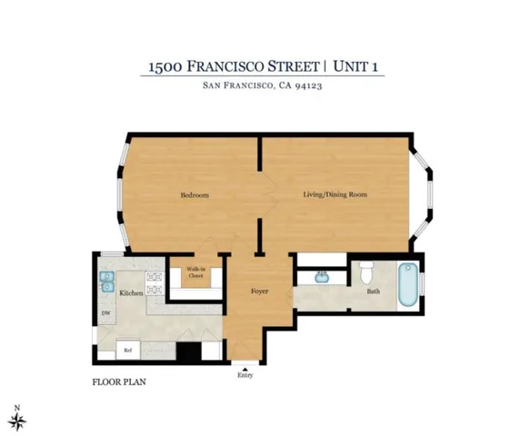 $779,000 | 1500 Francisco Street, Unit 1, San Francisco, CA 94123