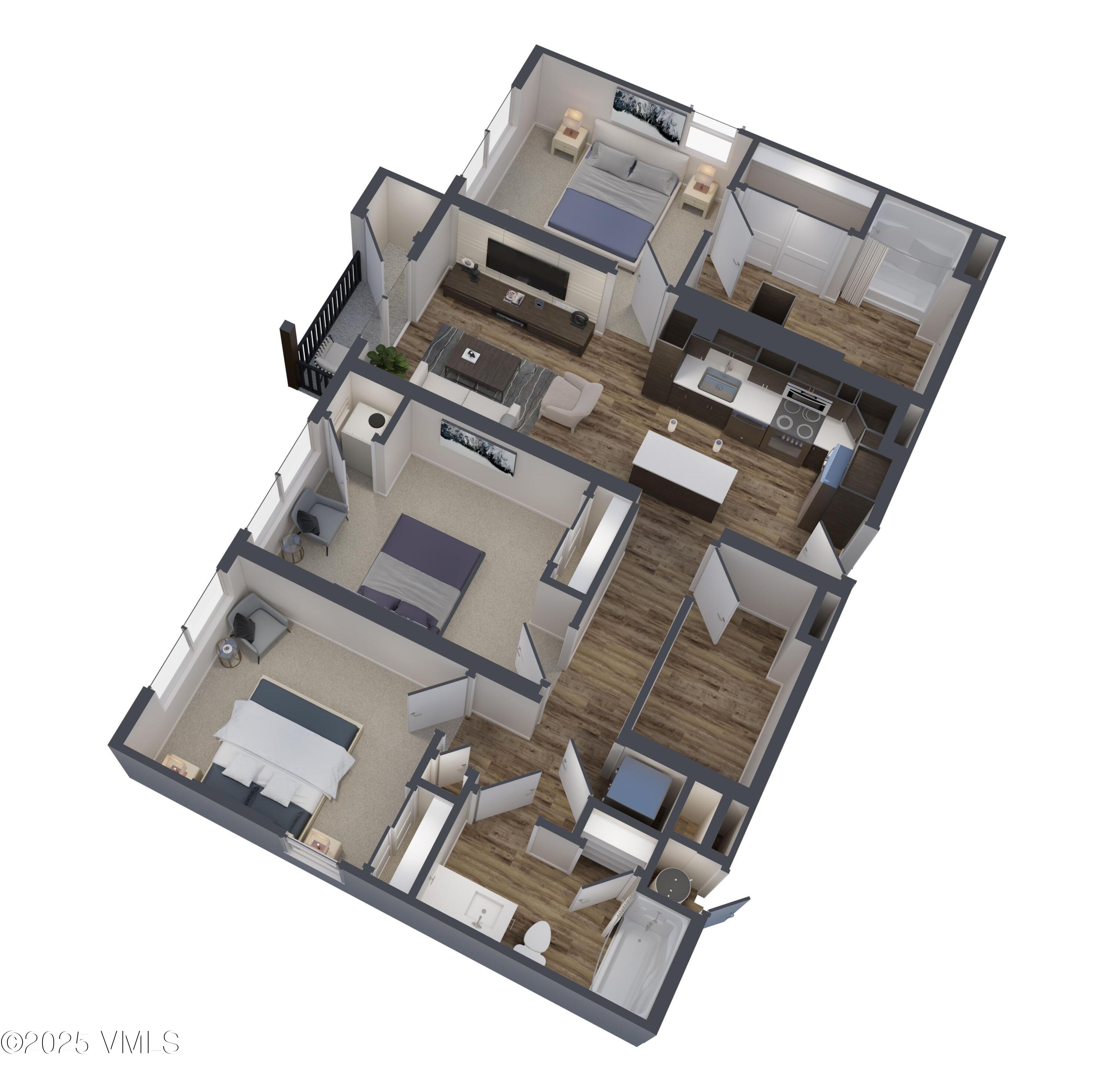 1281 North Frontage Road West, Unit A206 Vail, CO 81657 - Photo 14 of 14 an aerial view of residential house with balcony