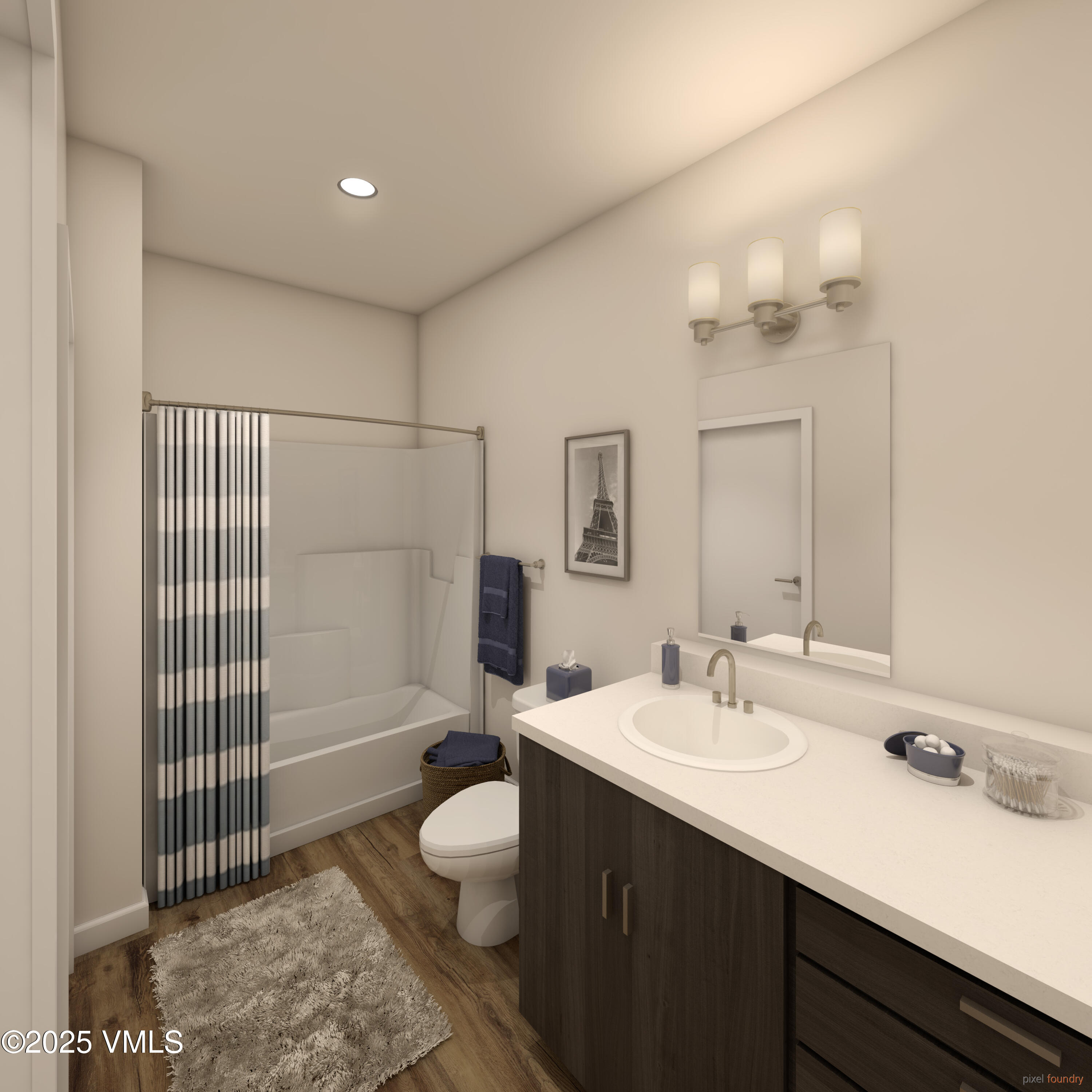 1281 North Frontage Road West, Unit A206 Vail, CO 81657 - Photo 4 of 14 a bathroom with a sink a toilet and shower