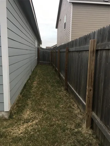 a backyard of a house