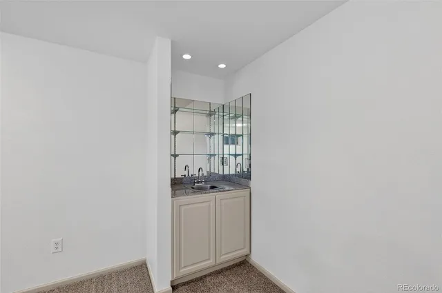 a room with storage and utility