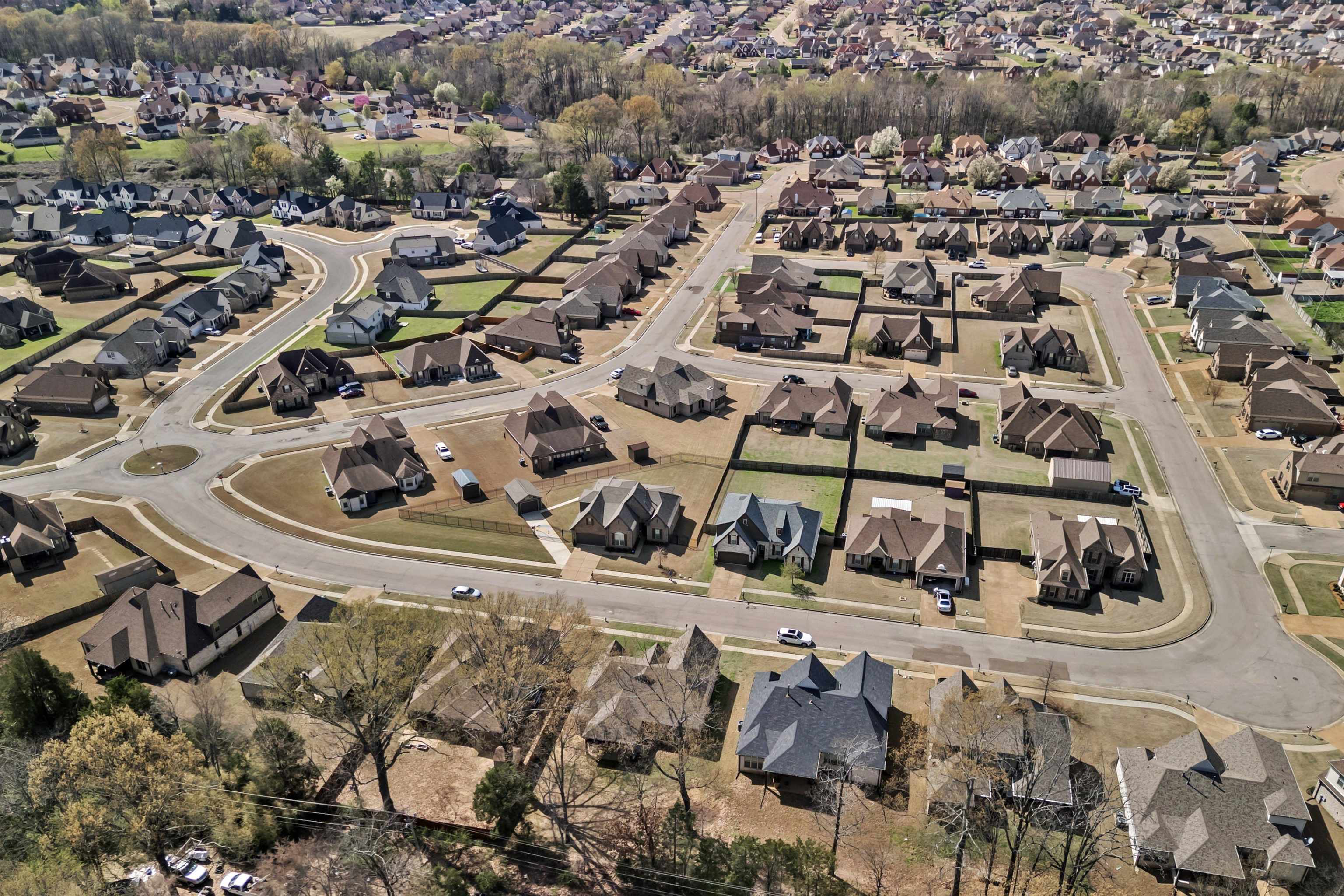 4996 Granite Creek Road Memphis, TN 38125 - Photo 34 of 37 an aerial view of residential houses with outdoor space