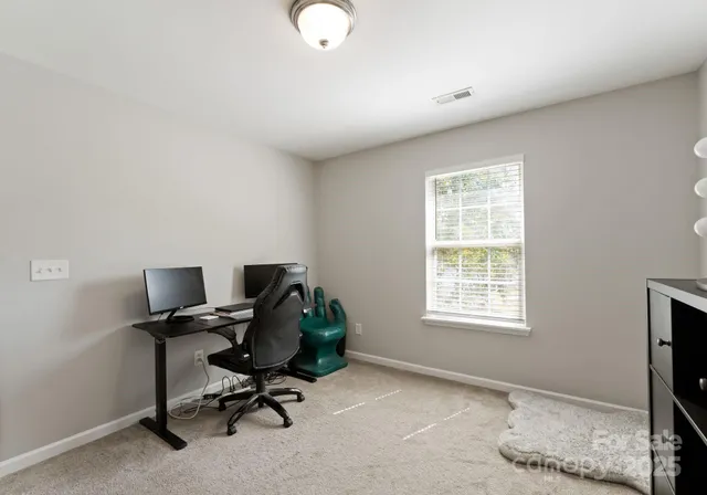 a view of workspace with a window