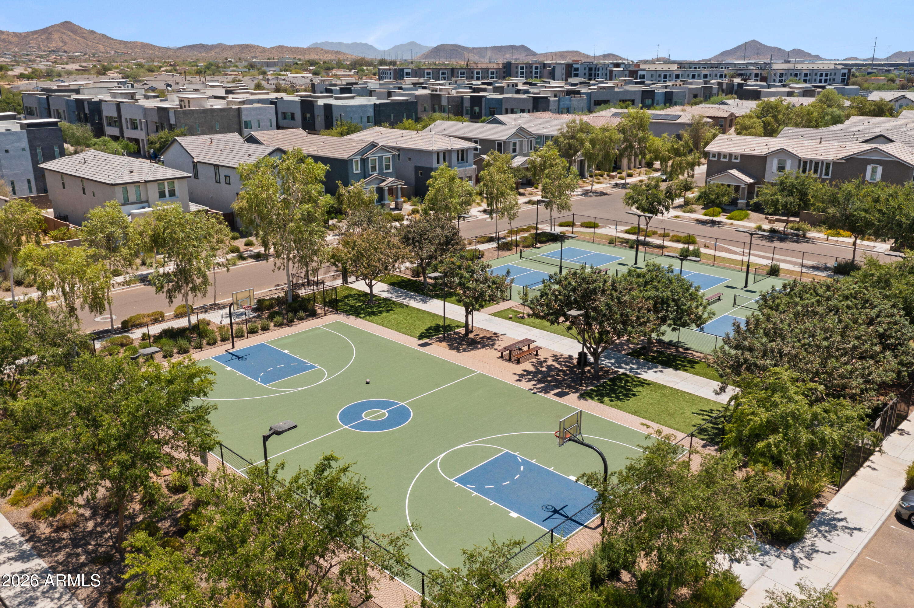 1989 West Hide Trail Phoenix, AZ 85085 - Photo 40 of 41 an aerial view of a house with a lake view