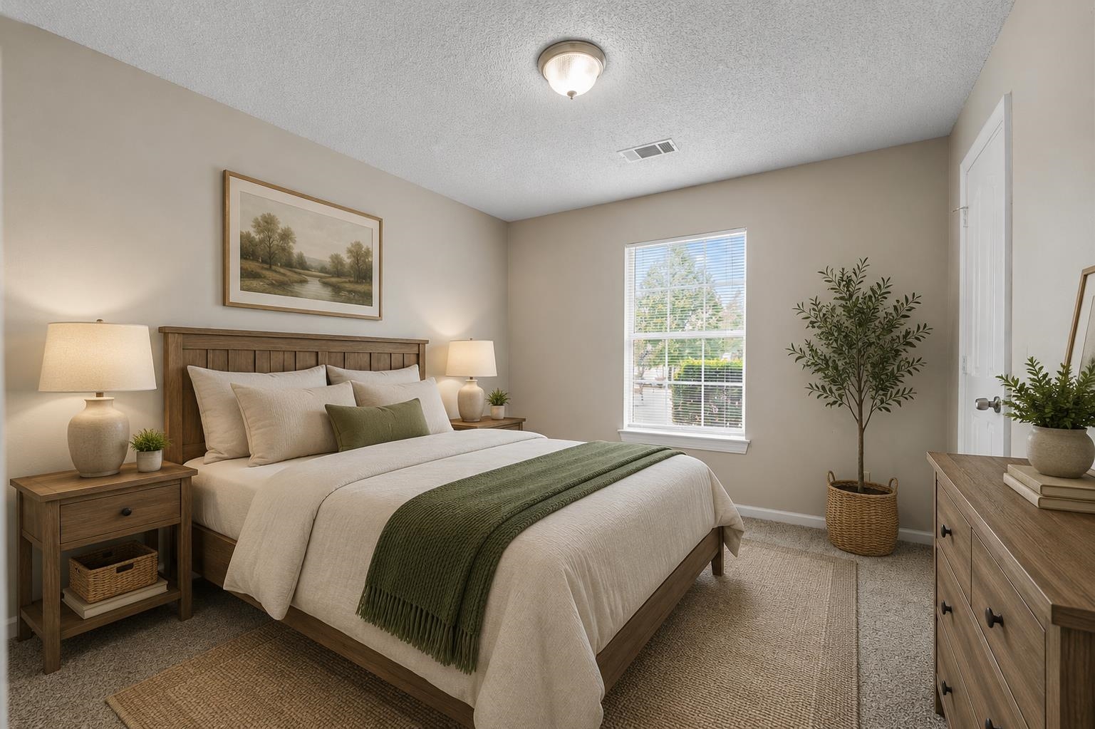 5339 Shady Ridge Cove Memphis, TN 38141 - Photo 18 of 31 This spacious secondary bedroom features fresh neutral colors, soft new carpet, and a comfortable layout with easy access to the shared bathroom. A great space for family, guests, or a home office.