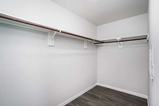 a view of small space with racks on the wall