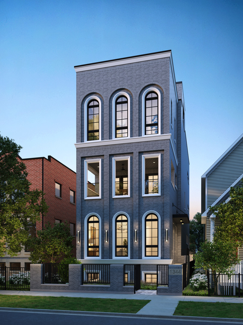 1344 West Wrightwood Avenue, Unit 1 Chicago, IL 60614 - Photo 1 of 1 a front view of residential houses