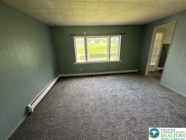 an empty room with a window