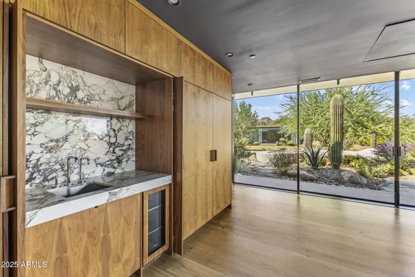 a bathroom with a bathtub and shower