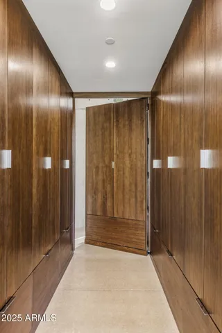 a view of a swimming pool with a balcony