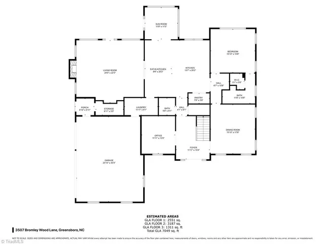 $1,300,000 | 3507 Bromley Wood Lane, Greensboro, NC 27410