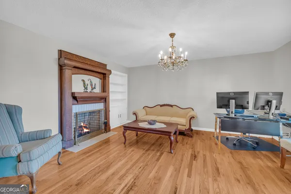 a view of backyard with green space