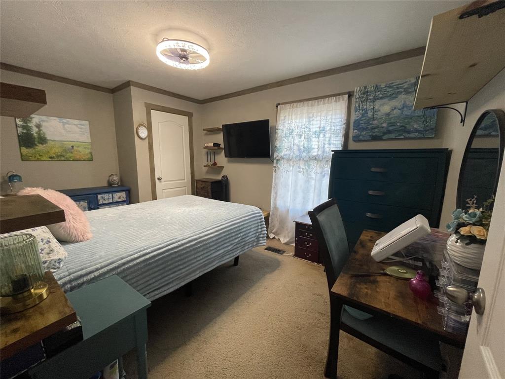 4937 Stuart Road Denton, TX 76207 - Photo 17 of 19 a bedroom with a bed and a television