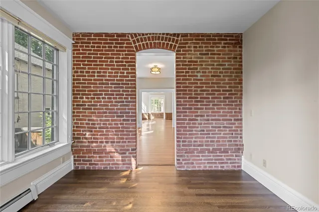 a view of wooden door