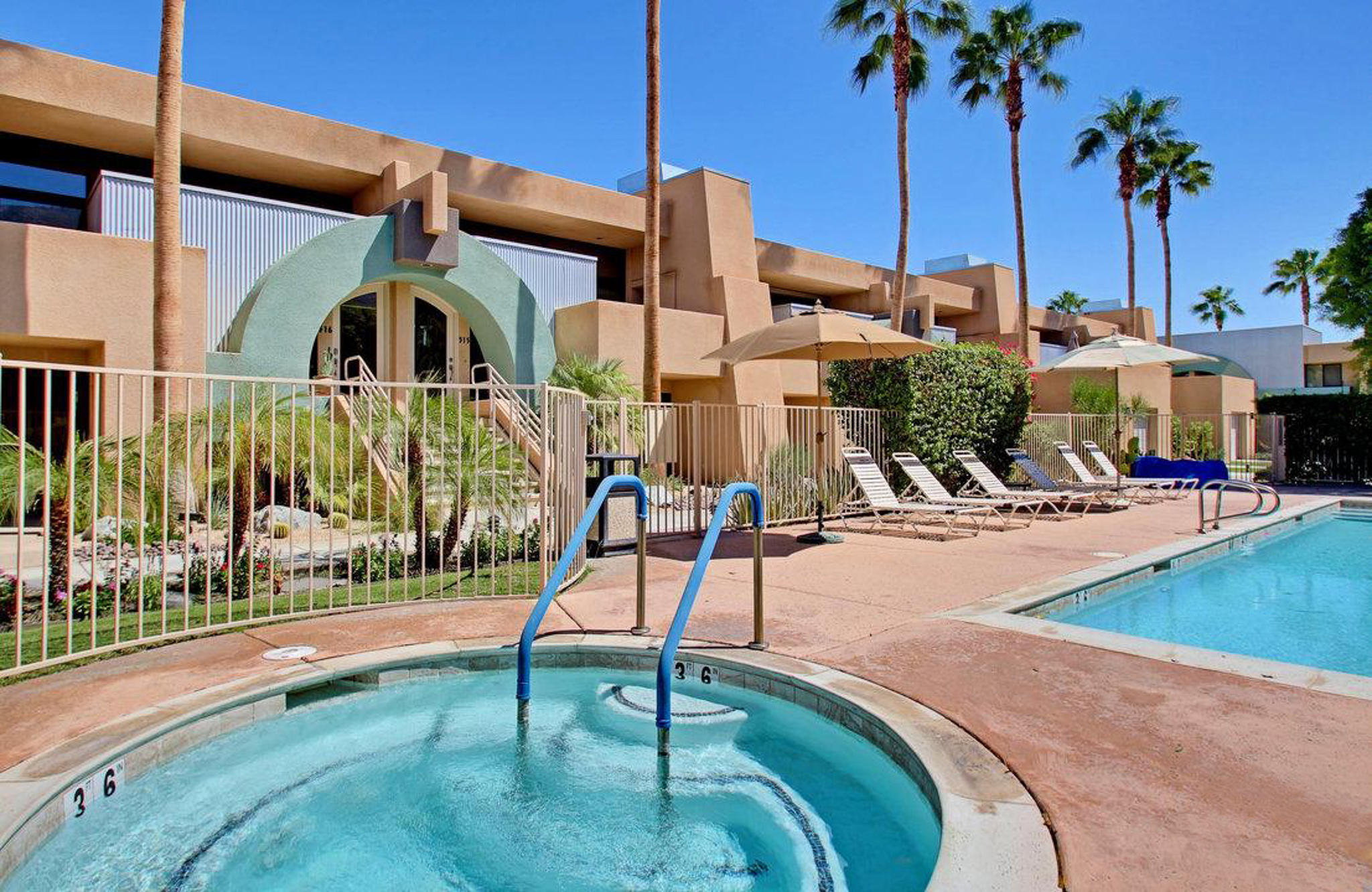 100 East Stevens Road, Unit 507 Palm Springs, CA 92262 - Photo 23 of 25 a view of swimming pool with chairs