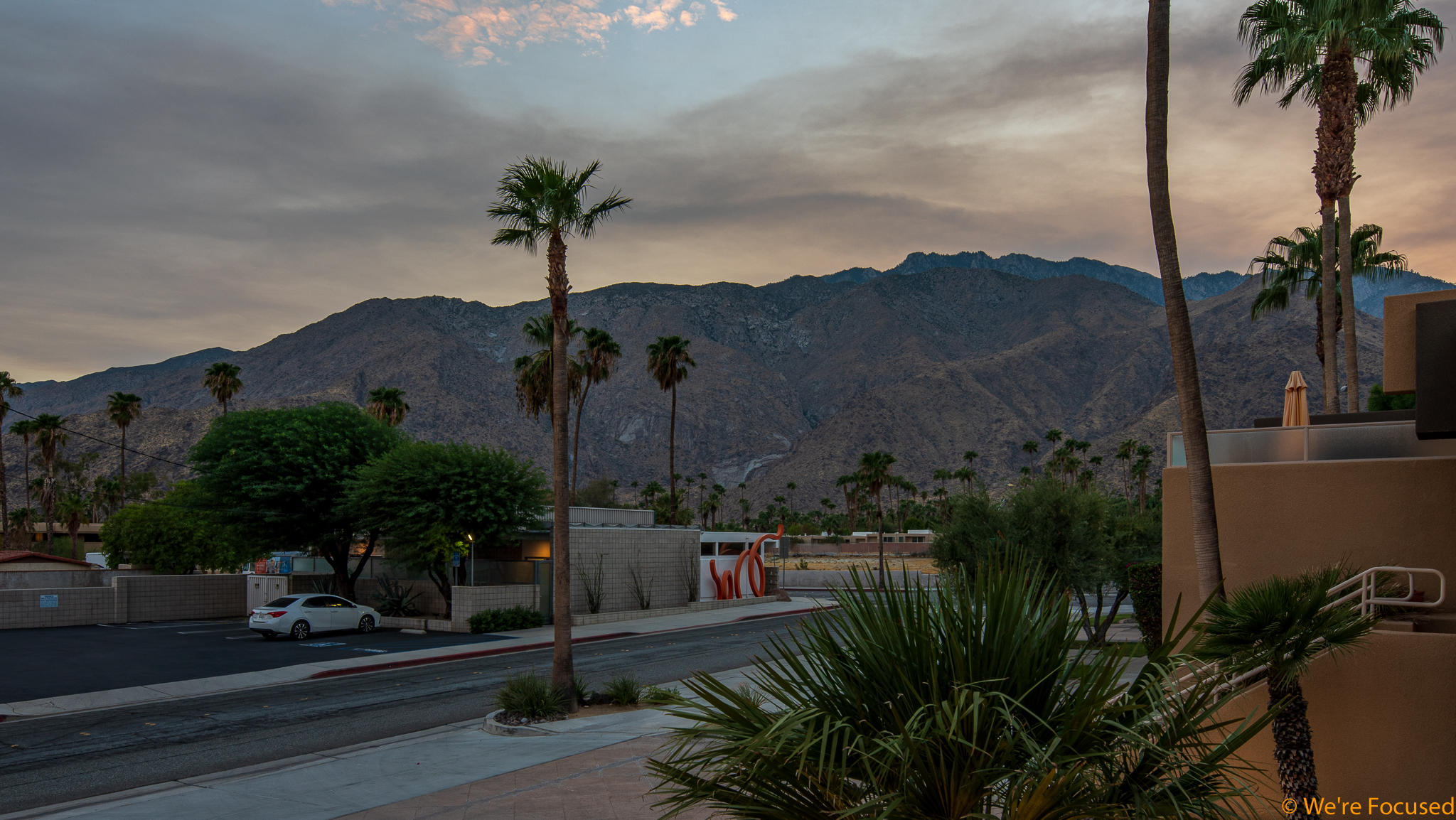 100 East Stevens Road, Unit 507 Palm Springs, CA 92262 - Photo 25 of 25 a view of a street with a palm tree