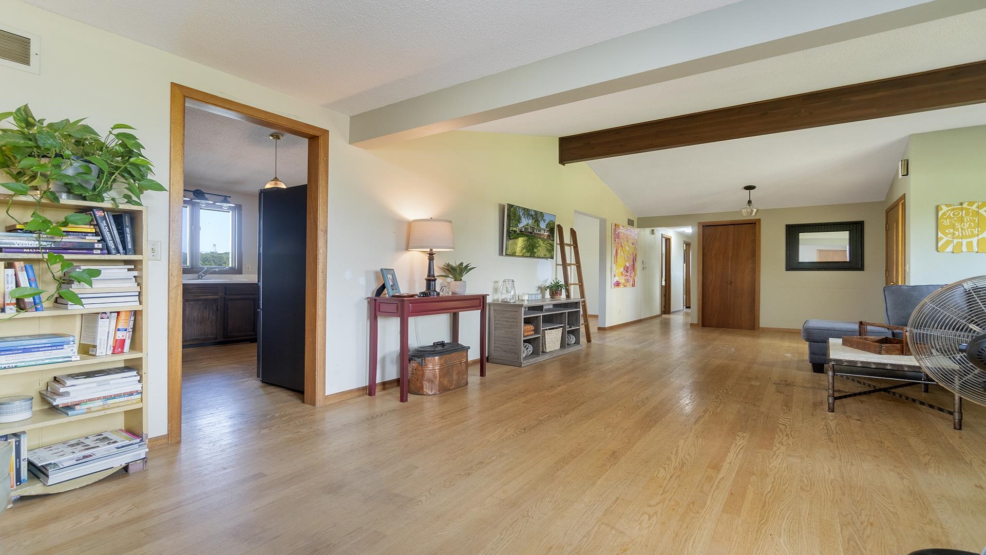 9807 North Leaf River Road Leaf River, IL 61047 - Photo 9 of 37 a living room with furniture and a wooden floor