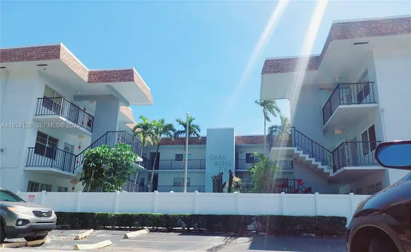 a view of a balcony