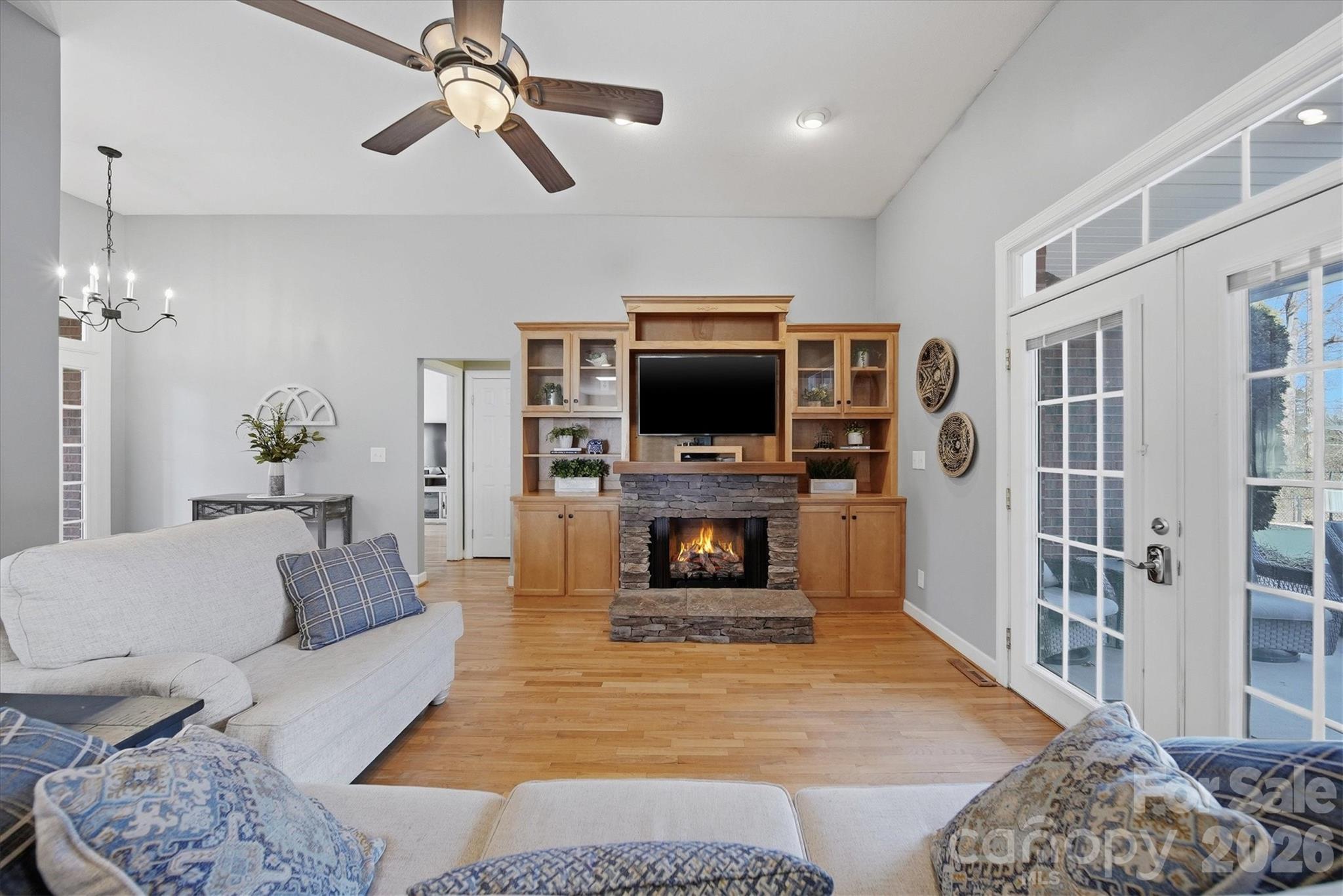 2555 Knox Landing Road Connelly Springs, NC 28612 - Photo 2 of 48 a living room with furniture and a flat screen tv
