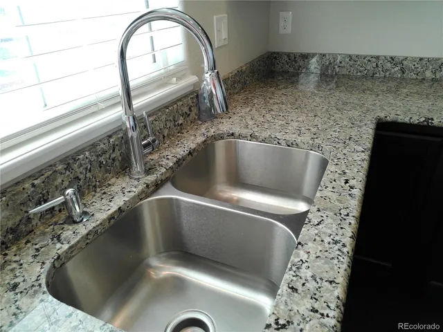 a close view of sink