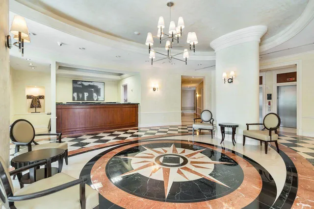 a room with dining room and wooden floor