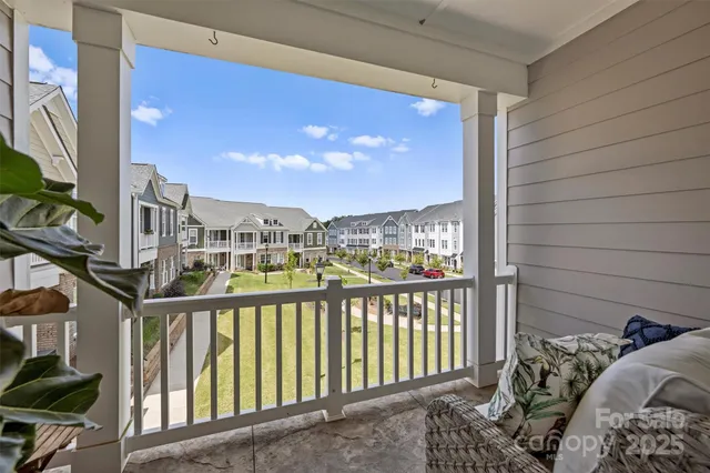 a view of a city from a balcony