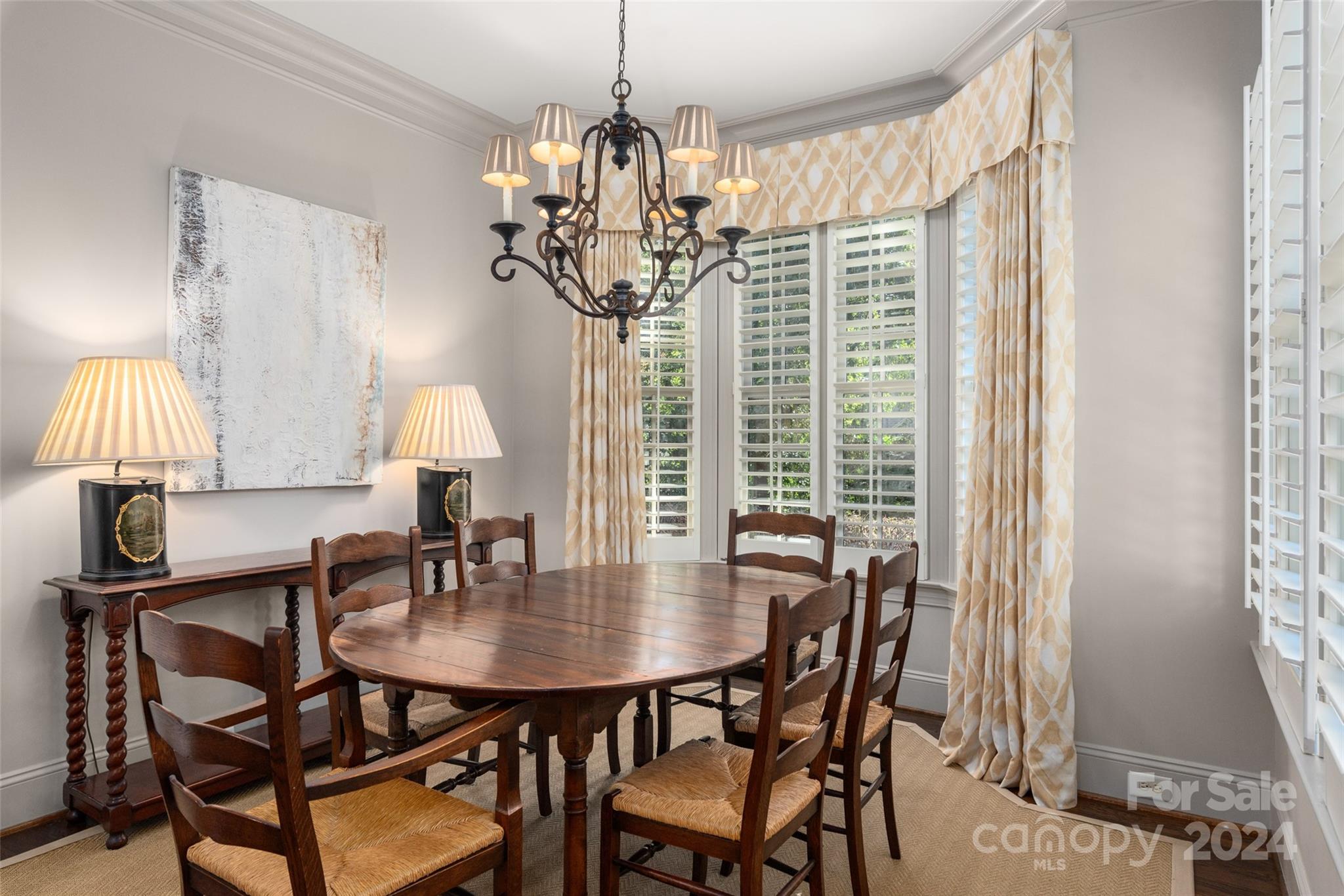 8432 Highgrove Street Charlotte, NC 28277 - Photo 22 of 46 a view of a dining room with furniture window and outside view