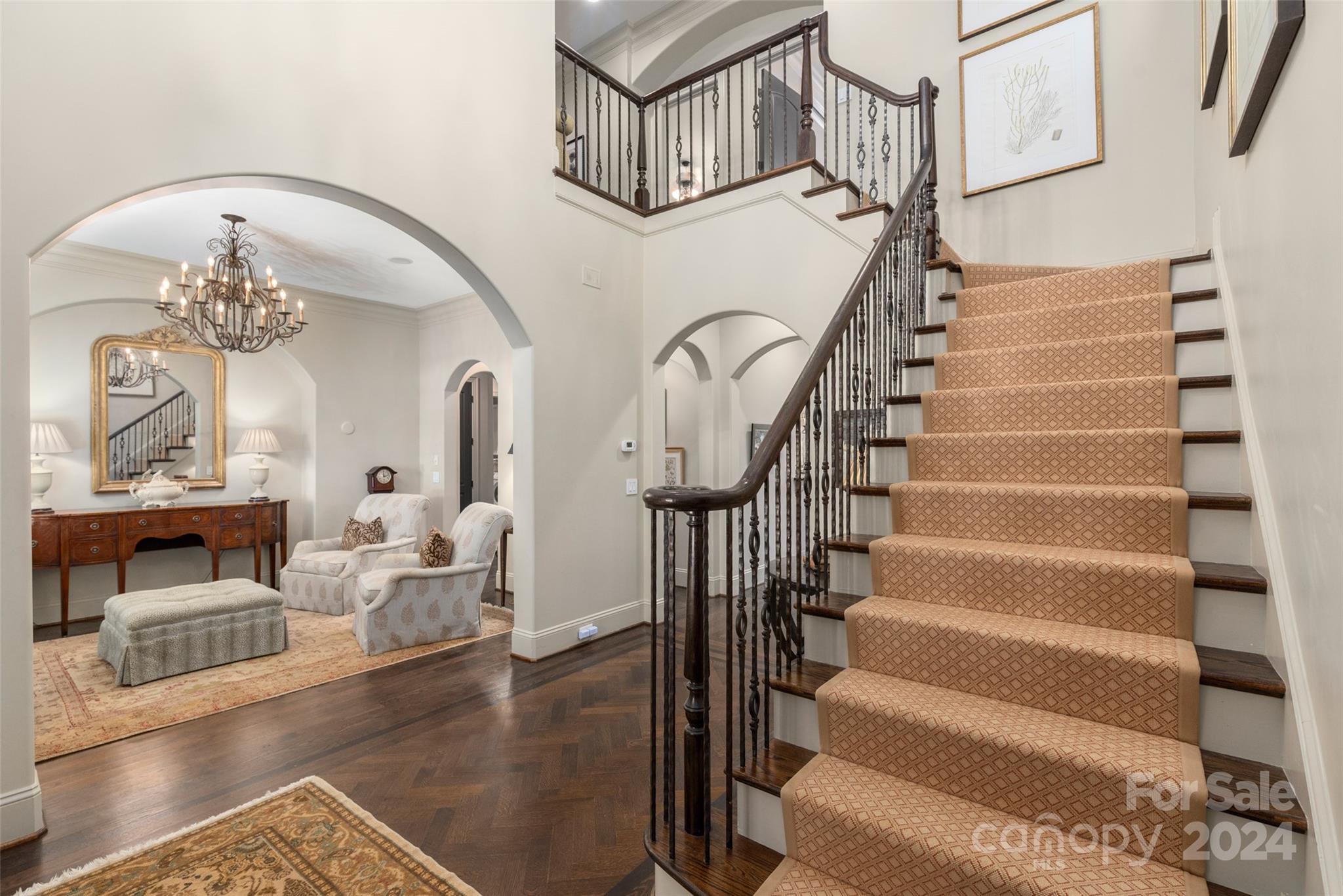 8432 Highgrove Street Charlotte, NC 28277 - Photo 7 of 46 a view of entryway and hall with wooden floor
