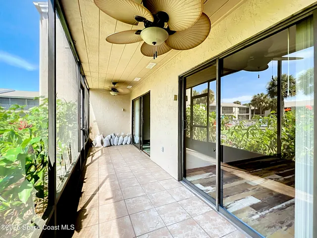 a view of a water with a building in the background