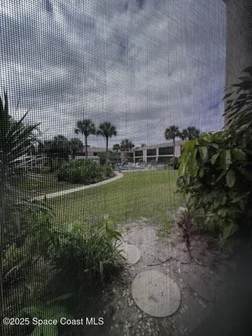 a view of a porch with a bench