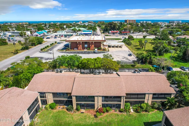 an aerial view of multiple house