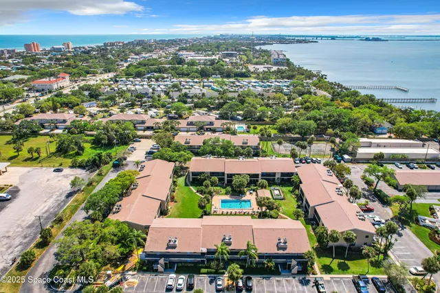 a view of city and ocean view