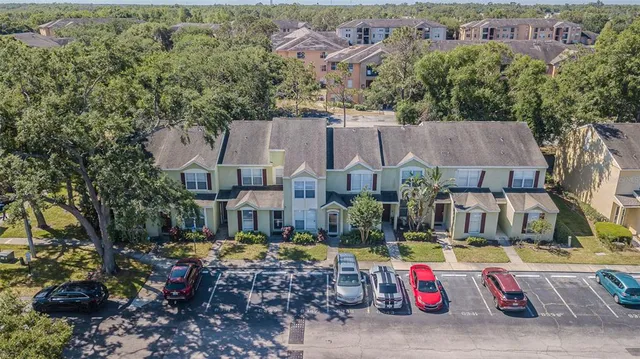 an aerial view of multiple house