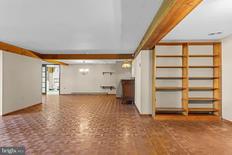 a storage room with washer and dryer
