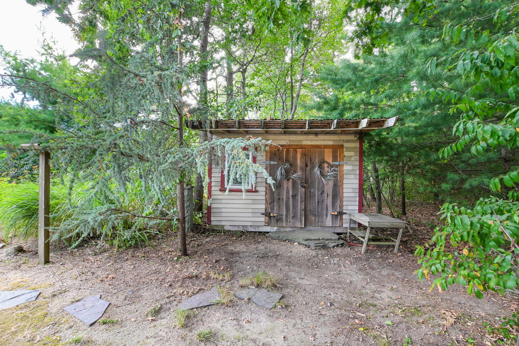25 Harris Hill Road East Falmouth, MA 02536 - Photo 28 of 37 a view of a patio with furniture and garden