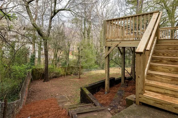 a view of outdoor space and deck