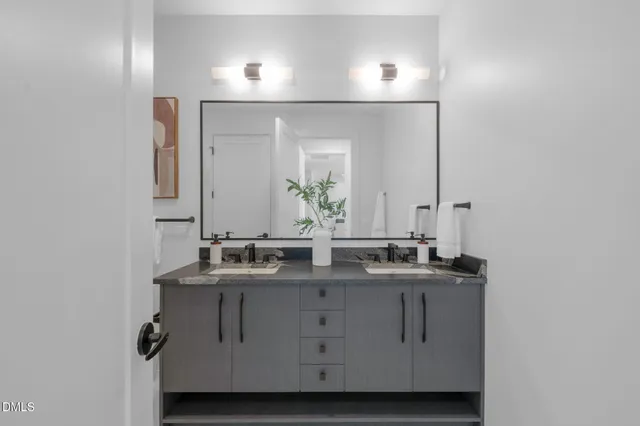 a city view with tall buildings