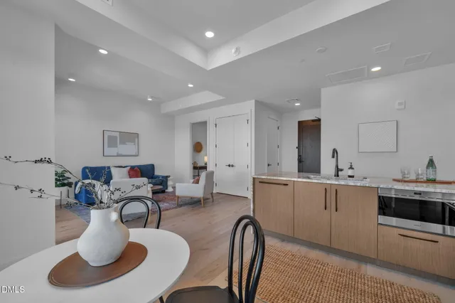 a close view of a sink and dishwasher