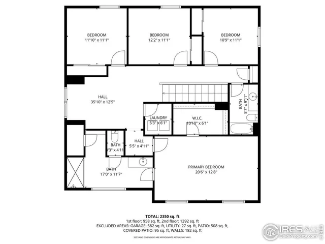 a view of a balcony with two chairs and a table